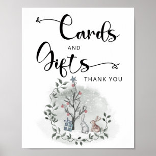 Baby het is koud buiten winterkaarten en geschenke poster