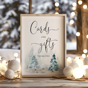 Baby het is koud buiten winterkaarten en geschenke poster