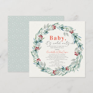 Baby Het is Koud Buiten Wreath Baby shower per pos Kaart