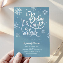 Baby het is koud uit Paarse blauw Baby shower