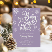Baby het is koud uit Paarse sneeuwvlok Baby shower