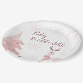 Baby Het is Koude Borden van buitenaf Papieren Bordje (Gekanteld)