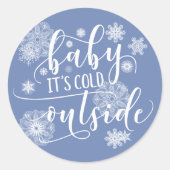 Baby het is Koude Buiten Kerst stickers (Voorkant)