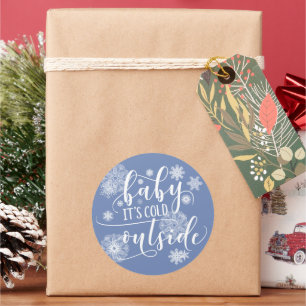 Baby het is Koude Buiten Kerst stickers