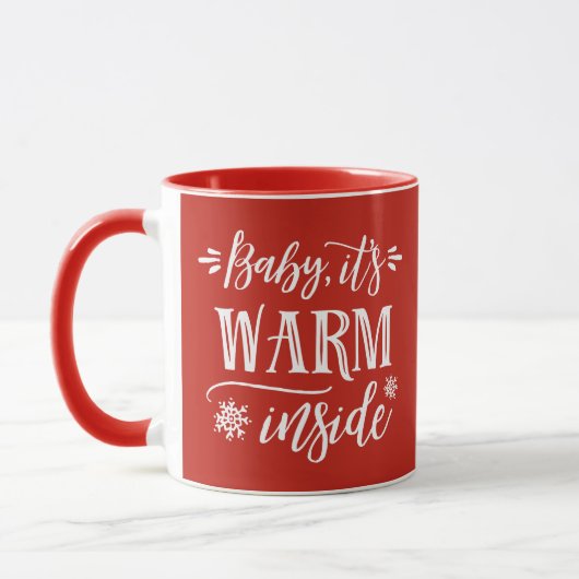 Baby, het is Warm Inside | Aangepaste kleur Mok (Links)