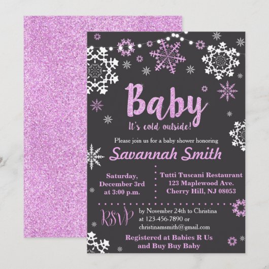 Baby het koude, buiten de babybadkamer uitgezonden kaart (Voorkant / Achterkant)