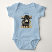 Baby Highland Koe Boy Romper (Voorkant)