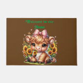 Baby Highland Koe Deurmat (Voorkant)