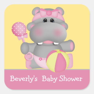 Baby Hippo Baby shower Sticker