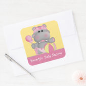 Baby Hippo Baby shower Sticker (Envelop)
