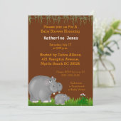 Baby Hippo et Mama Baby shower Invitation (Debout devant)