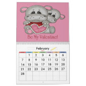 Baby Hippopotames Calendrier des enfants (Feb 2027)
