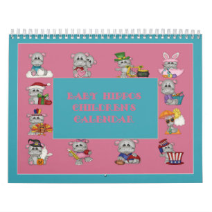 Baby Hippos Kinderagenda Kalender