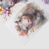 Baby Hippos Tissuepapier (Detail)