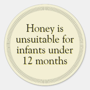 Baby honingwaarschuwing Cornflower Blue Ronde Sticker