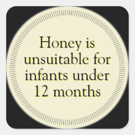 Baby honingwaarschuwing zwarte etiketten stickers