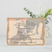 Baby Horse Birth Baby shower Invitation Kaart (Staand voorkant)