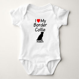 Baby houdt van Border Collie Dog Romper