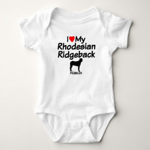 Baby houdt van Rhodesian Ridgeback Dog Romper