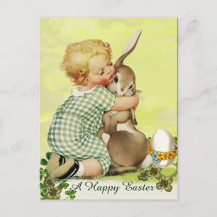 BABY HUGGGGGENDE EENVOUDIGE BUNNY FEESTDAGENKAART