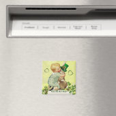 BABY HUGGING RABBIT IRISH ST. PATRICK'S DAY PARTY MAGNEET (Insitu (Vaatwasser))