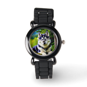 Baby Husky Kind Custom Design Watch Horloge