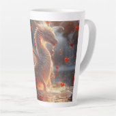 Baby Ice Dragon digitale kunst Latte Mok (Rechterhoek)