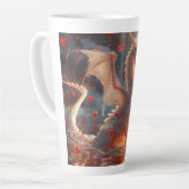 Baby Ice Dragon digitale kunst Latte Mok (Linkerhoek)