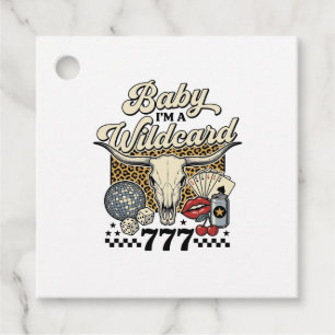 Baby Ik ben een Joker Vintage Western Casino T-shi Bedankjes Labels
