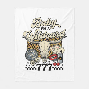 Baby Ik ben een Joker Vintage Western Casino T-shi Fleece Deken