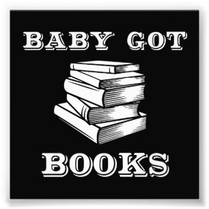 Baby Ik heb boeken Foto Afdruk