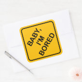 'Baby I'm Bored' Baby à bord Sticker Parodie (Enveloppe)