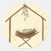 Baby in a manger sticker (Devant)