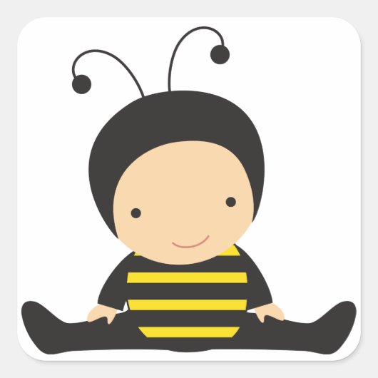 Baby in Bee Costume Sticker (Voorkant)