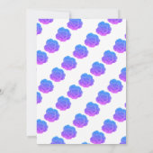 Baby in bloei Baby shower blauw Paarse roze Schatt Kaart (Achterkant)