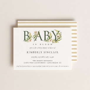 Baby in bloei Baby shower Kaart