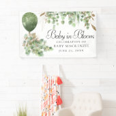 Baby in bloei | Ballon- en Eucalyptus-Baby shower Spandoek (Insitu)