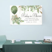 Baby in bloei | Ballon- en Eucalyptus-Baby shower Spandoek (Beurs)