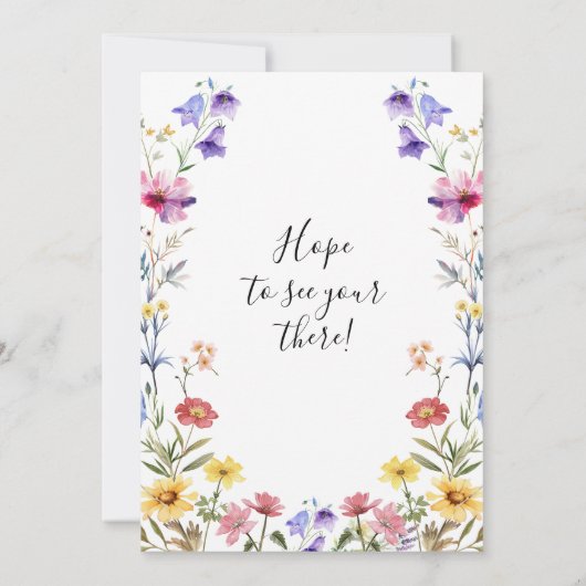 Baby in bloei bloemrijke wilde bloemen geslacht ne kaart (Achterkant)