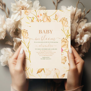 Baby in bloei Blush Spring bloemendouche Kaart