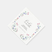 Baby in bloei | Eenvoudig Wildflower Baby shower Servet (Hoek)