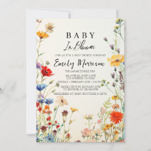 Baby in bloei en bloemen I Baby shower Kaart