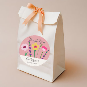 Baby in bloei kleurrijk bloemig Baby shower Ronde Sticker