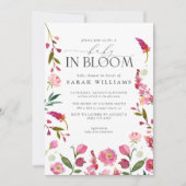 Baby in bloei QR Code Waterverf Bloemendouche Kaart (Voorkant)