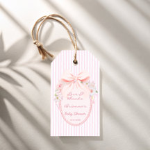 Baby in bloei retro preppy strik baby shower favor