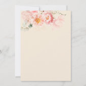 baby in bloei roze bloemig baby shower kaart (Achterkant)