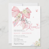 Baby in bloei roze boog Baby shower Kaart (Voorkant)