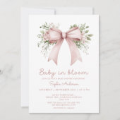 Baby in bloei roze boog Baby shower Kaart (Voorkant)