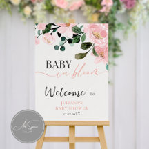 Baby in Bloom Aquarelle Floral Baby Affiche de bie