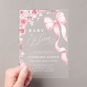 Baby In Bloom Baby Shower Acrylic Invitation  (In situ (ordinateur de poche))